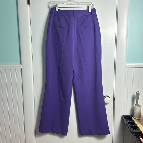 NWT Saint Art LUCY MID-RISE RELAXED FIT TROUSER Royal Purple Size Medium - Picture 7 of 15